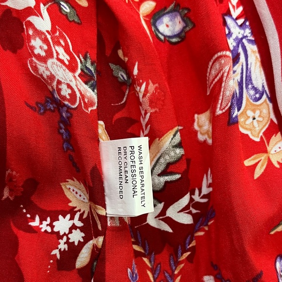 Jaase Red and White Floral Top/Jacket size large - Picture 4 of 11